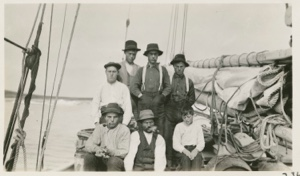 Image of Crew of fishing schooner
